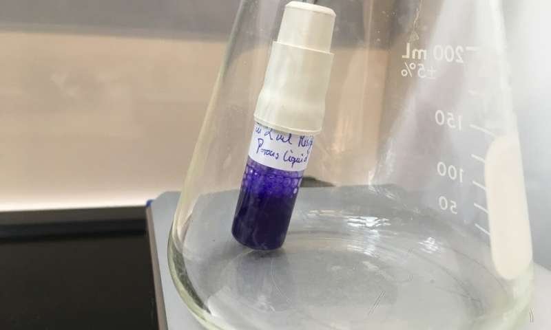 One challenge for the team was to make a crystalline MOF behave as a porous liquid. The team discovered how to modify the surface of relatively large MOF nanoparticles with suitable chemical groups. This